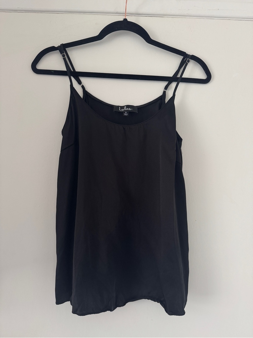 Lulus Sleek Look Black Silk Cami Top - Picture 5 of 10